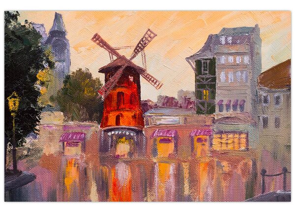 Obraz - Moulin rouge, Paríž, Francúzsko (90x60 cm)