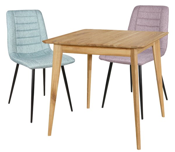 JEDÁLENSKÝ STÔL, divoký dub, farba duba, 80/80/76 cm Carryhome - Stoly