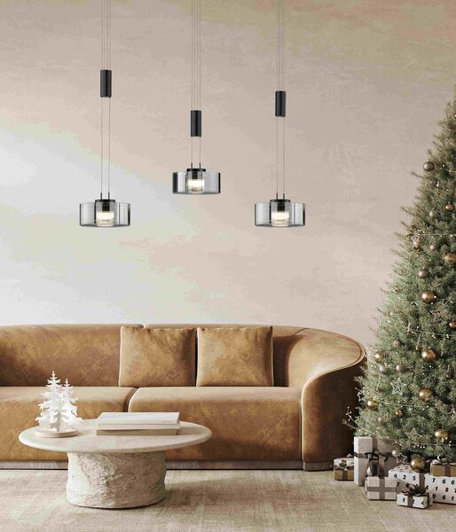 ZÁVESNÉ LED SVIETIDLO, 100/20/160 cm Fischer & Honsel - Online Only bytové doplnky, Online Only