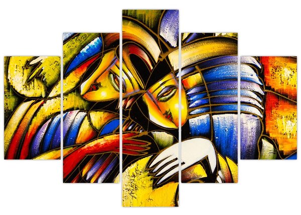 Obraz - Olejomaľba, milenci (150x105 cm)