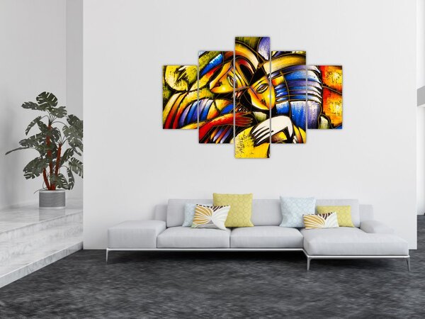 Obraz - Olejomaľba, milenci (150x105 cm)