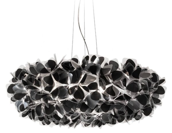 Slamp závesné svietidlo Clizia Mama Non Mama, Ø78cm, čierne/číre, Čierna, Obývacia izba / jedáleň, Plast, Dizajn, Závesné svietidlo