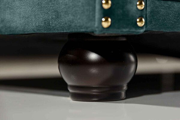 Dizajnová trojsedačka Chesterfield 205 cm petrolejový zamat