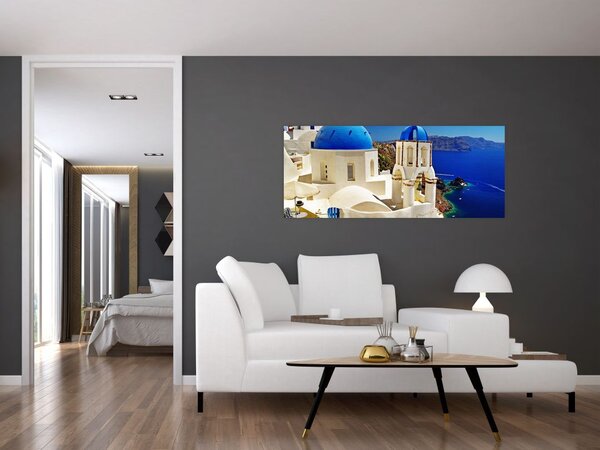 Obraz - Santorini, Grécko (120x50 cm)