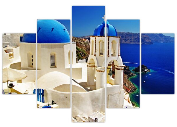 Obraz - Santorini, Grécko (150x105 cm)