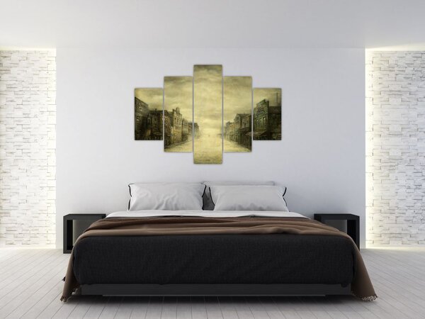 Obraz westernového mestečka (150x105 cm)