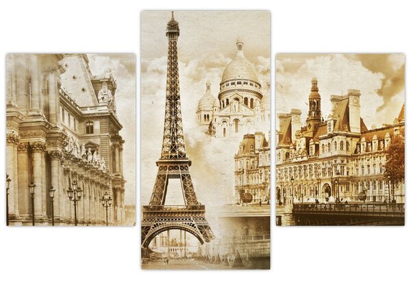 Obraz - Parížske pamiatky (90x60 cm)