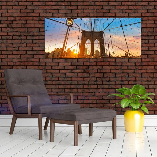 Obraz - Brooklynský most, Manhattan, New York (120x50 cm)