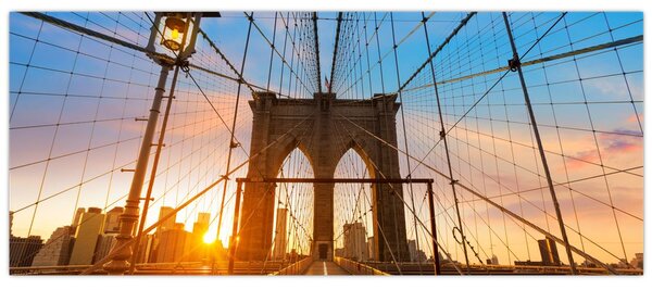 Obraz - Brooklynský most, Manhattan, New York (120x50 cm)