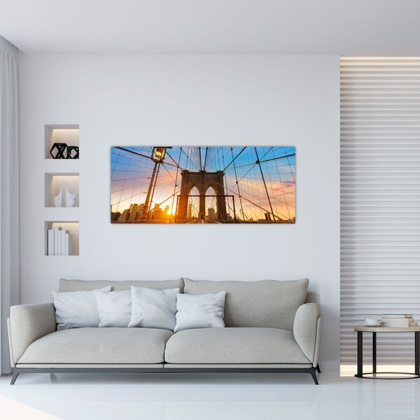 Obraz - Brooklynský most, Manhattan, New York (120x50 cm)