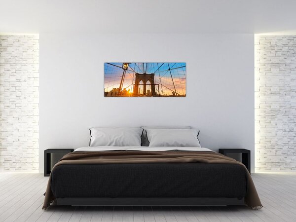 Obraz - Brooklynský most, Manhattan, New York (120x50 cm)