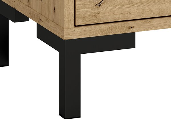 Široká skrinka na topánky s lavicou Nevio - dub artisan