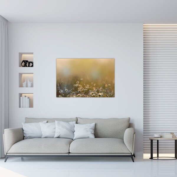 Obraz - Olejomaľba sedmokrások (90x60 cm)