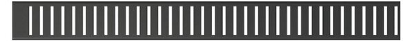 Alcadrain Rošty - Rošt na líniový sprchový žľab 1050 mm, matná čierna PURE-1050BLACK