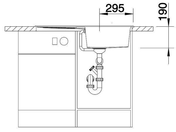 Blanco Metra 5 S, silgranitový drez 860x500x190 mm, 1-komorový, biela, BLA-513205