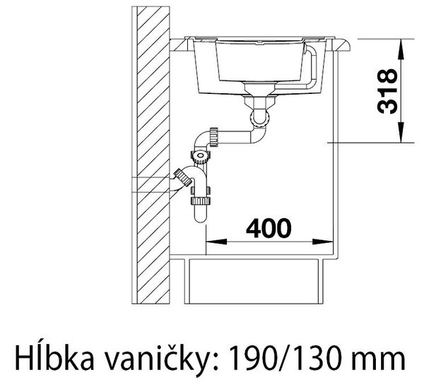 Blanco Metra 6 S, silgranitový drez 1000x500x190 mm, 1,5-komorový, čierna, BLA-525927