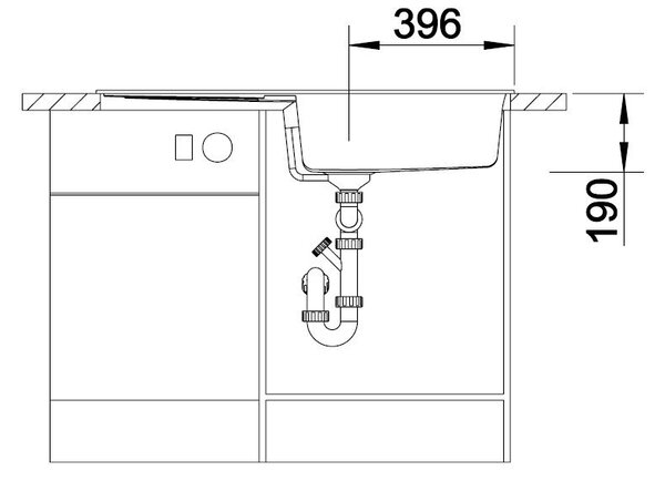 Blanco Metra XL 6 S, silgranitový drez 1000x500x190 mm, 1-komorový, jemná biela, BLA-527124