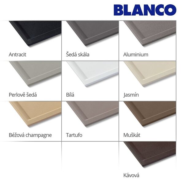 Blanco Zia 45 S Compact, silgranitový drez 680x500x190 mm, 1-komorový, antracitová, BLA-524721