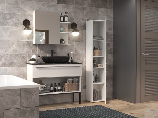 TP Living Koupelnová skříňka NEL II bílá lesk