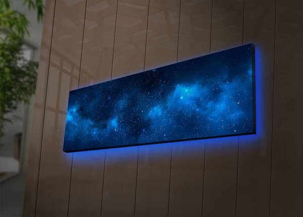 Hanah Home Obraz s led osvetlením Galaxie 90x30 cm