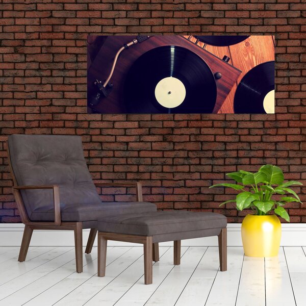 Obraz gramofónových dosiek (120x50 cm)