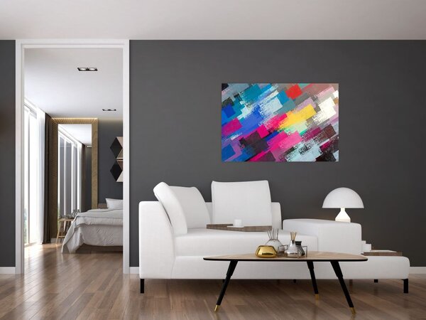 Obraz - Farebné ťahy štetcom (90x60 cm)