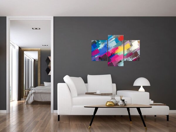 Obraz - Farebné ťahy štetcom (90x60 cm)