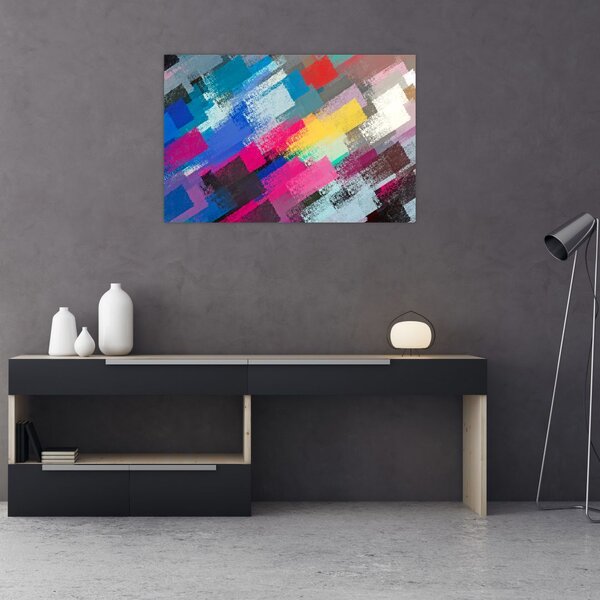 Obraz - Farebné ťahy štetcom (90x60 cm)