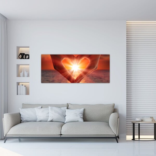 Obraz - Slnko v srdci (120x50 cm)