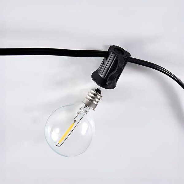 SOLIGHT LED vonkajšia reťaz 25 žiaroviek 15m+5m 750lm teplá biela