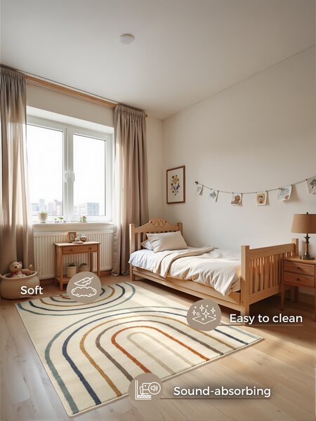 Hanse Home, Detský koberček Adventures 106212 Cream Multicolor, 120x170, biela, detská izba