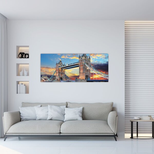 Obraz - Tower Bridge, Londýn, Anglicko (120x50 cm)