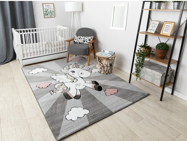 Dywany Łuszczów , Detský kusový koberec Petit Unicorn grey, 160x220, šedá, detská izba