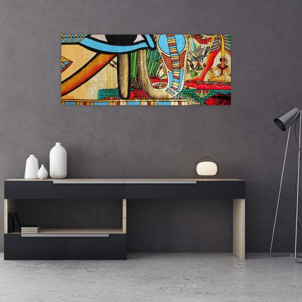 Obraz s egyptskými motívmi (120x50 cm)