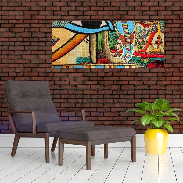 Obraz s egyptskými motívmi (120x50 cm)