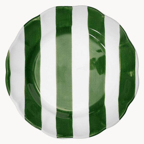 Ručne maľovaný tanier na šalát Stripe