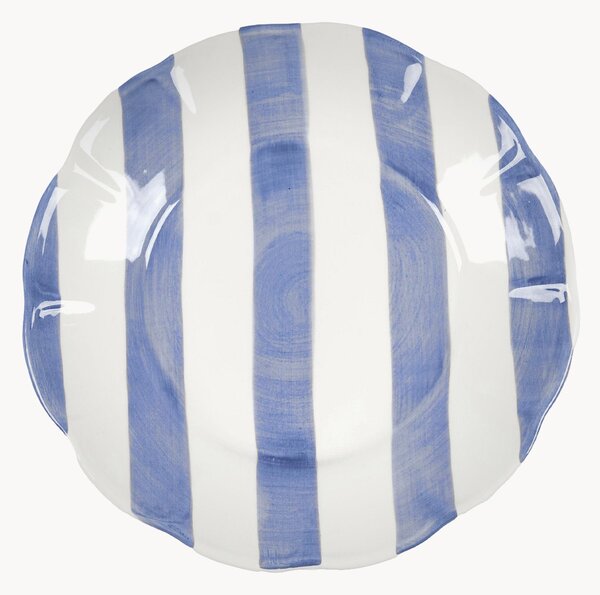 Ručne maľovaný tanier na šalát Stripe