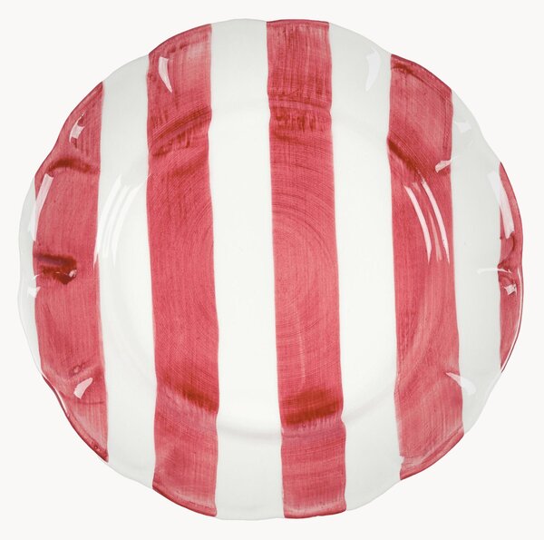 Ručne maľovaný tanier na šalát Stripe