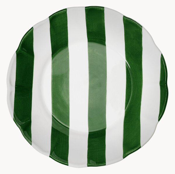 Ručne maľovaný plytký tanier Stripe