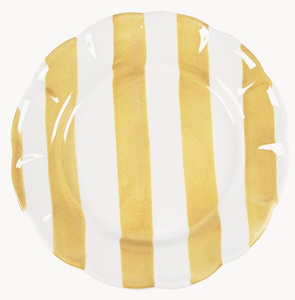Ručne maľovaný plytký tanier Stripe