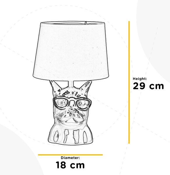 STOLNÁ LAMPA, E14, 18/29 cm - Online Only bytové doplnky, Online Only