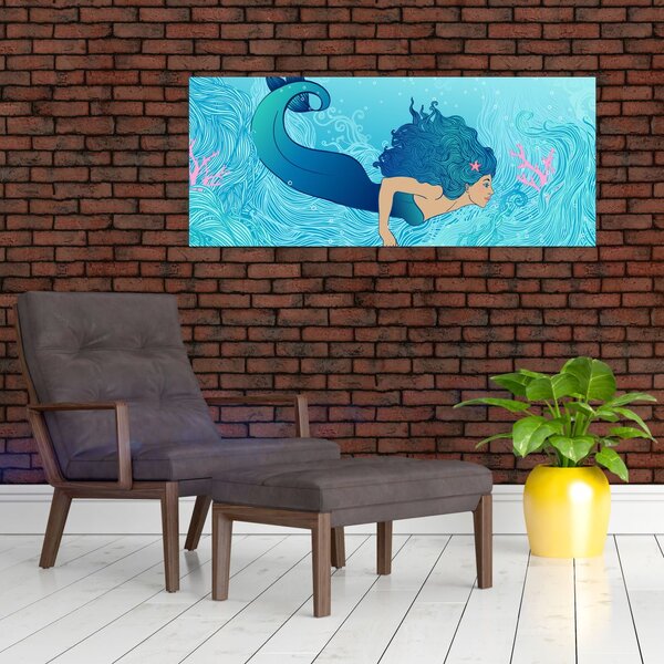 Obraz - Morská panna (120x50 cm)