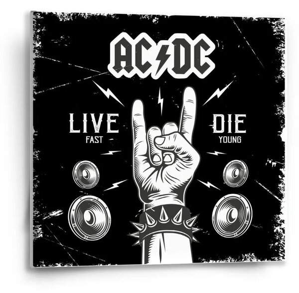 Sablio Obraz ACDC Live fast, die young - 50x50 cm