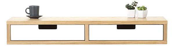 Benlemi Nástenný stolík v škandinávskom štýle NELA 30 cm biely Kvalita dreva: 1. Dubový masív triedy A
