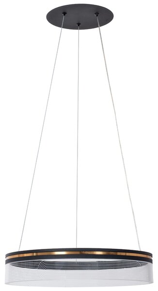 Toolight Toolight, LED závesné svietidlo 40cm APP1191-CP, čierna-zlatá, OSW-40022