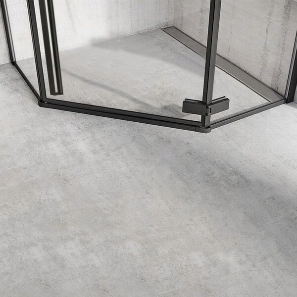 Rea Diamond, sprchovací kút 90x90x200 cm + čierna sprchová vanička, KPL-15622