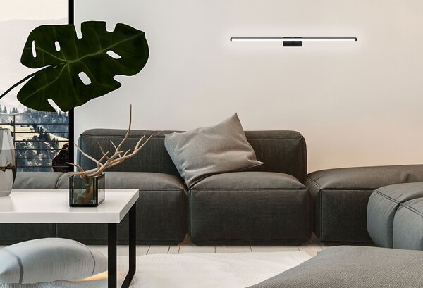 Toolight Toolight, LED kúpeľňové svietidlo nad zrkadlo 12W 50CM APP373-1W, čierna, OSW-05003