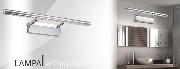 Toolight - LED kúpeľňové svietidlo nad zrkadlo 5W 40CM APP361-1W, OSW-08427