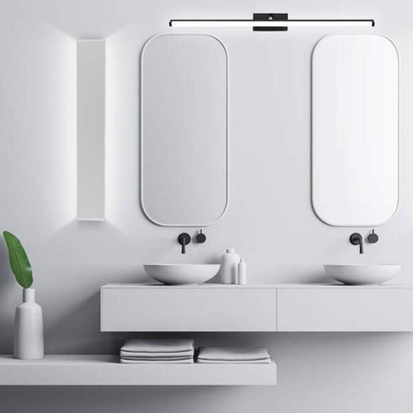 Toolight Rea - Toolight, LED kúpeľňové svietidlo nad zrkadlo 20W 100CM APP375-1W, čierna, OSW-05005