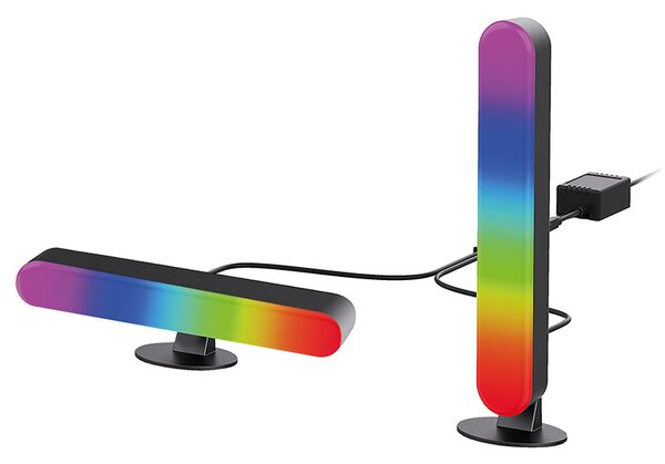 SOLIGHT LED RGB osvetlenie Gaming, diaľkový ovládač, zvukový senzor, USB
